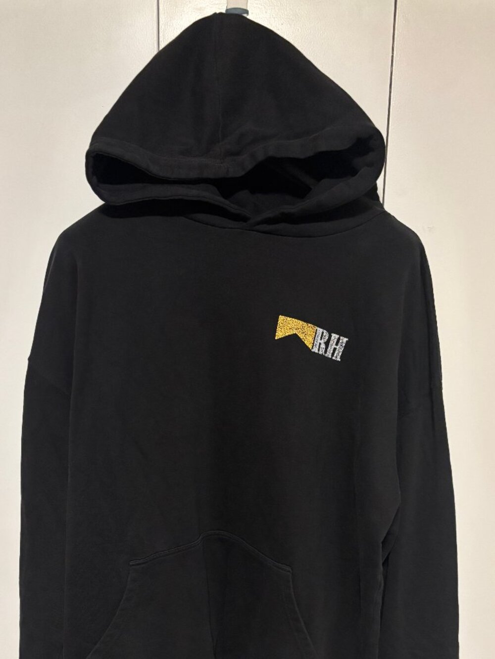 Rhude Cigarette Black Cotton Hoodie Oversized  3XL - 4XL